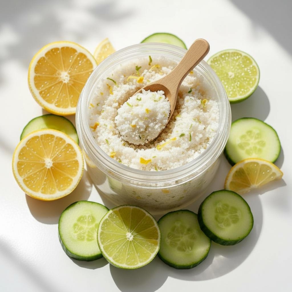 Lemon Lime Cucumber Brine Salt Scrub