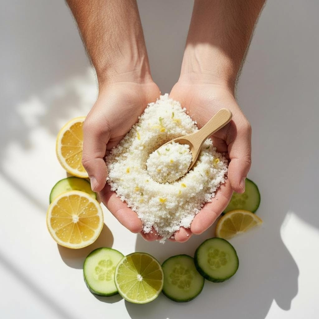 Lemon Lime Cucumber Brine Salt Scrub