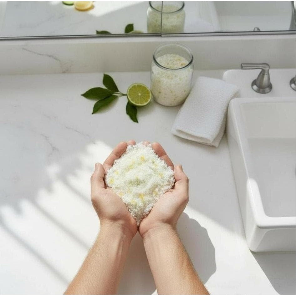 Lemon Lime Cucumber Brine Salt Scrub
