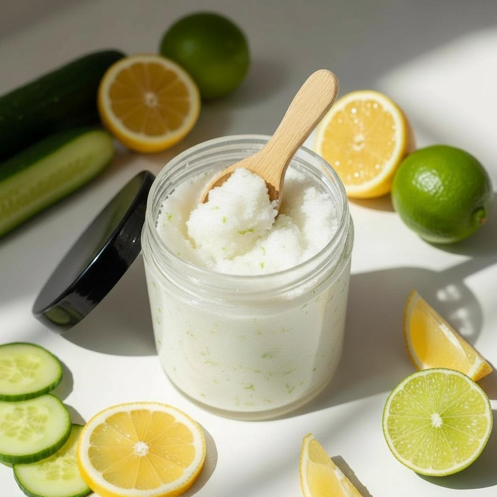 Lemon Lime Cucumber Brine Salt Scrub